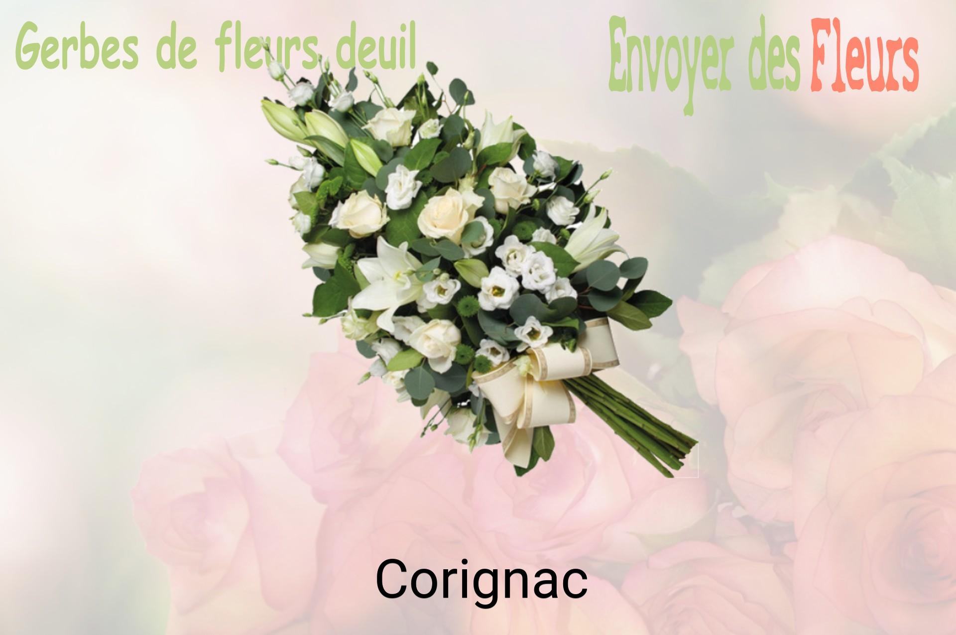 Gerbe de fleurs de deuil livrée à Corignac